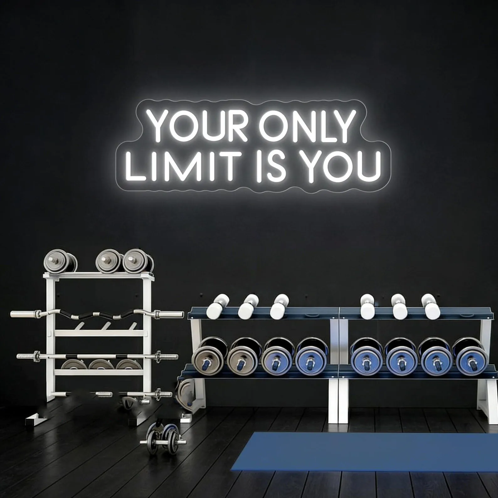 Your Only Limit Is You Neon Sign,Custom Gym Neon Sign,Motivational Home Gym Decor,Fitness Studio Wall Decor,Gift For Gym Lover
