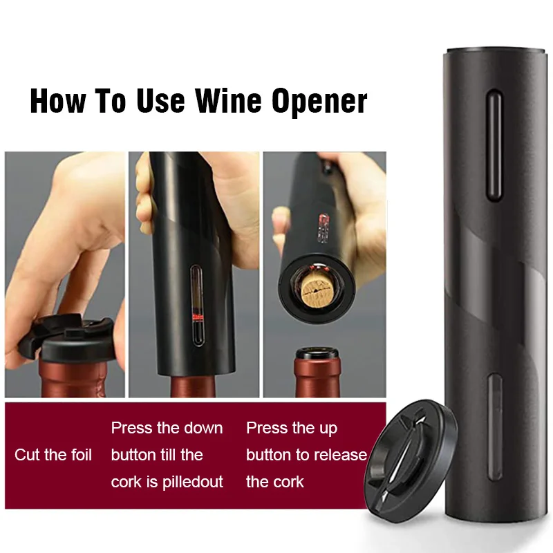 Automatic Electric Wine Openers for Beer USB & Battery Beer Bottle Openers Corkscrew Wine Beer Cap Opener Kitchen Accessories