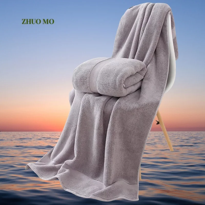 Thick Egyptian Cotton Bath Towels for Adults, Luxury Towel, Beach Terry, 80x160cm, 800g, 1Pc