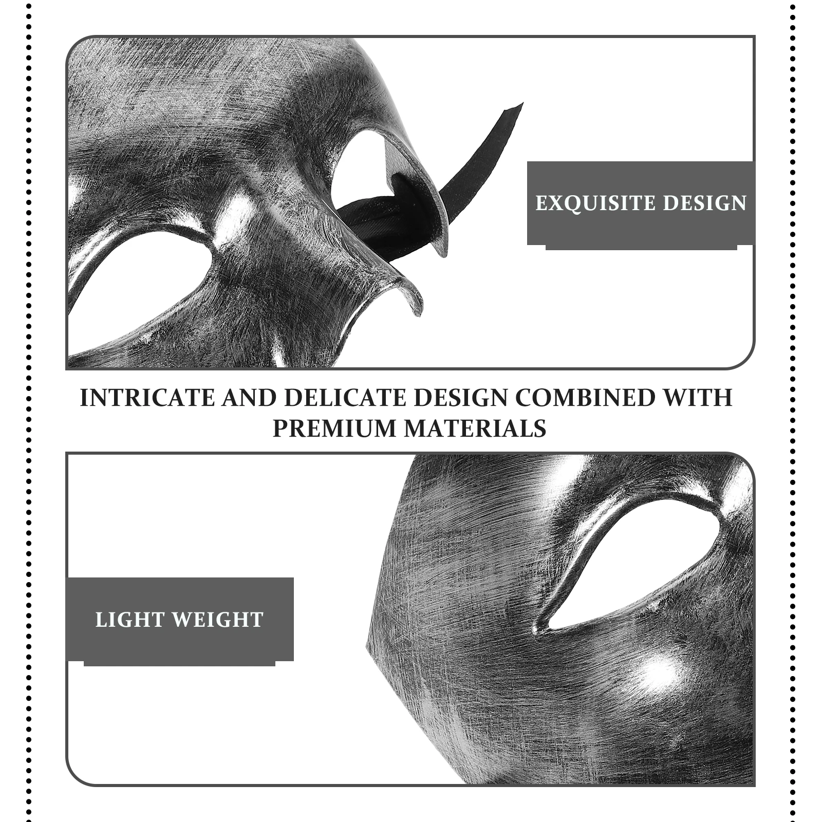 

Half Face Mask Vintage Eye Costume Lightweight Adjustable Straps Halloween Masquerade Party Decorative Prop Toy
