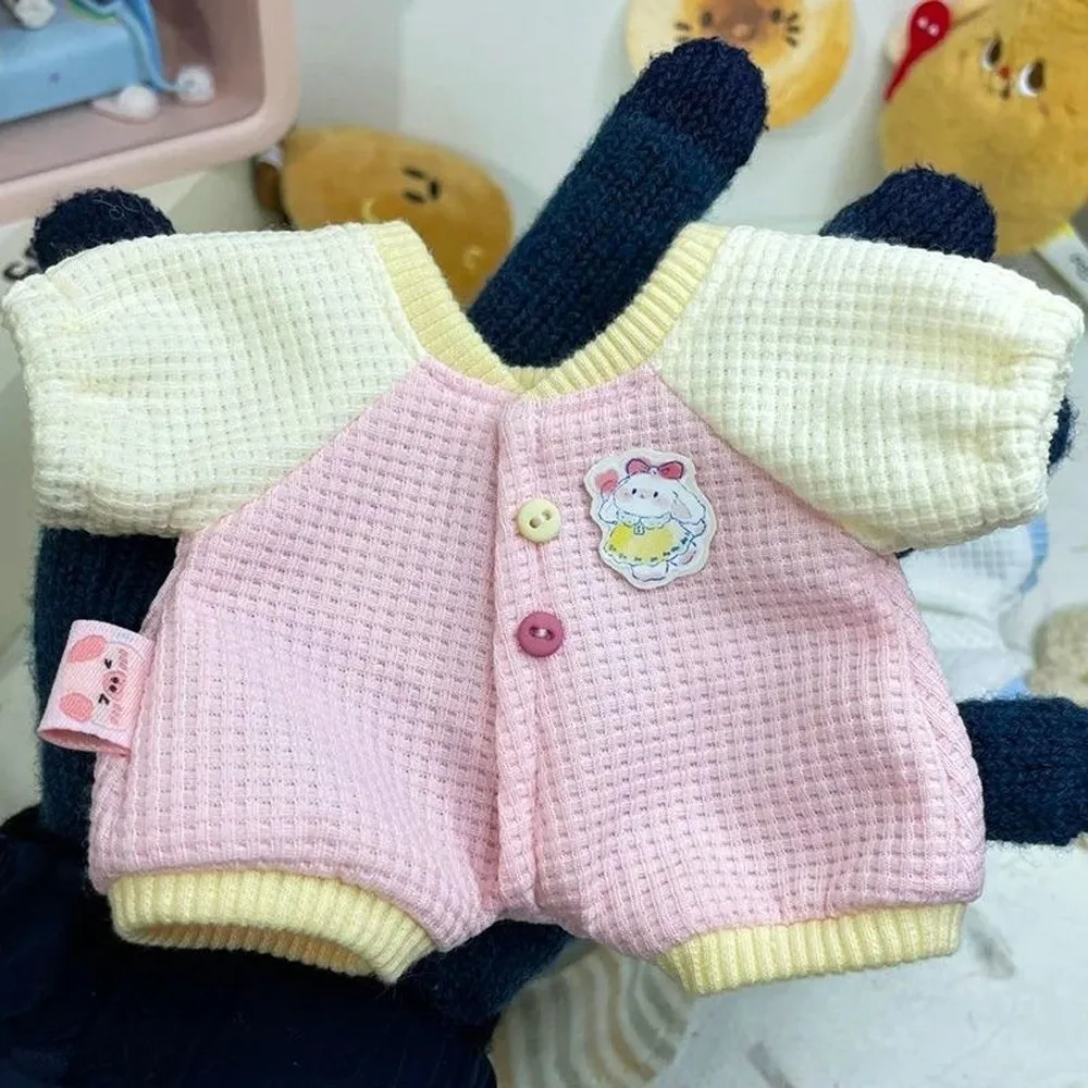 Overall 20 cm Baumwolle Puppe Kleidung Lätzchen Cartoon Nette Puppe Kleidung Niedlichen Kaninchen Muster Baumwolle Puppe der Kleidung Puppe Zubehör