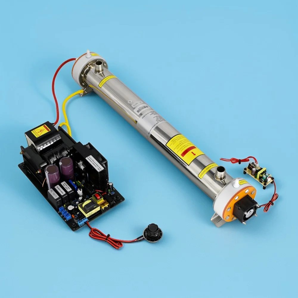 CE FCC ROHS منتج حاصل على براءة اختراع 60 جرام/ساعة 60 جرام تبريد هواء قابل للتعديل + تبريد المياه مجموعة وحدة خلية أنبوب الكوارتز عالية التركيز