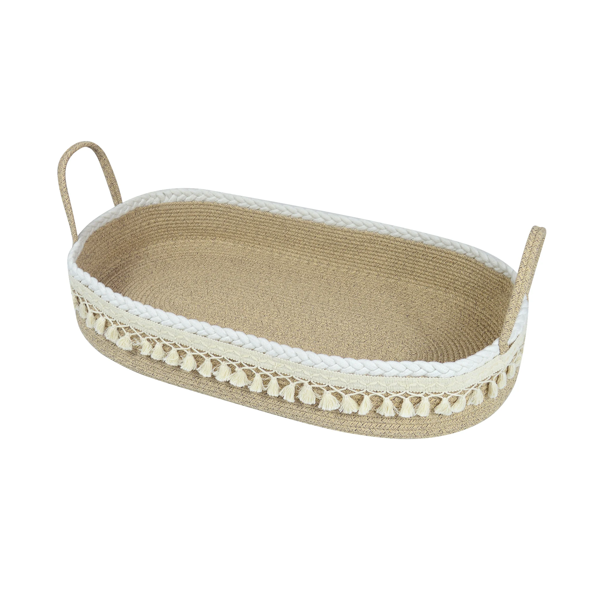 baby-changing-basket-handmade-woven-cotton-rope-moses-basket-with-mattress-pad-removable-cover