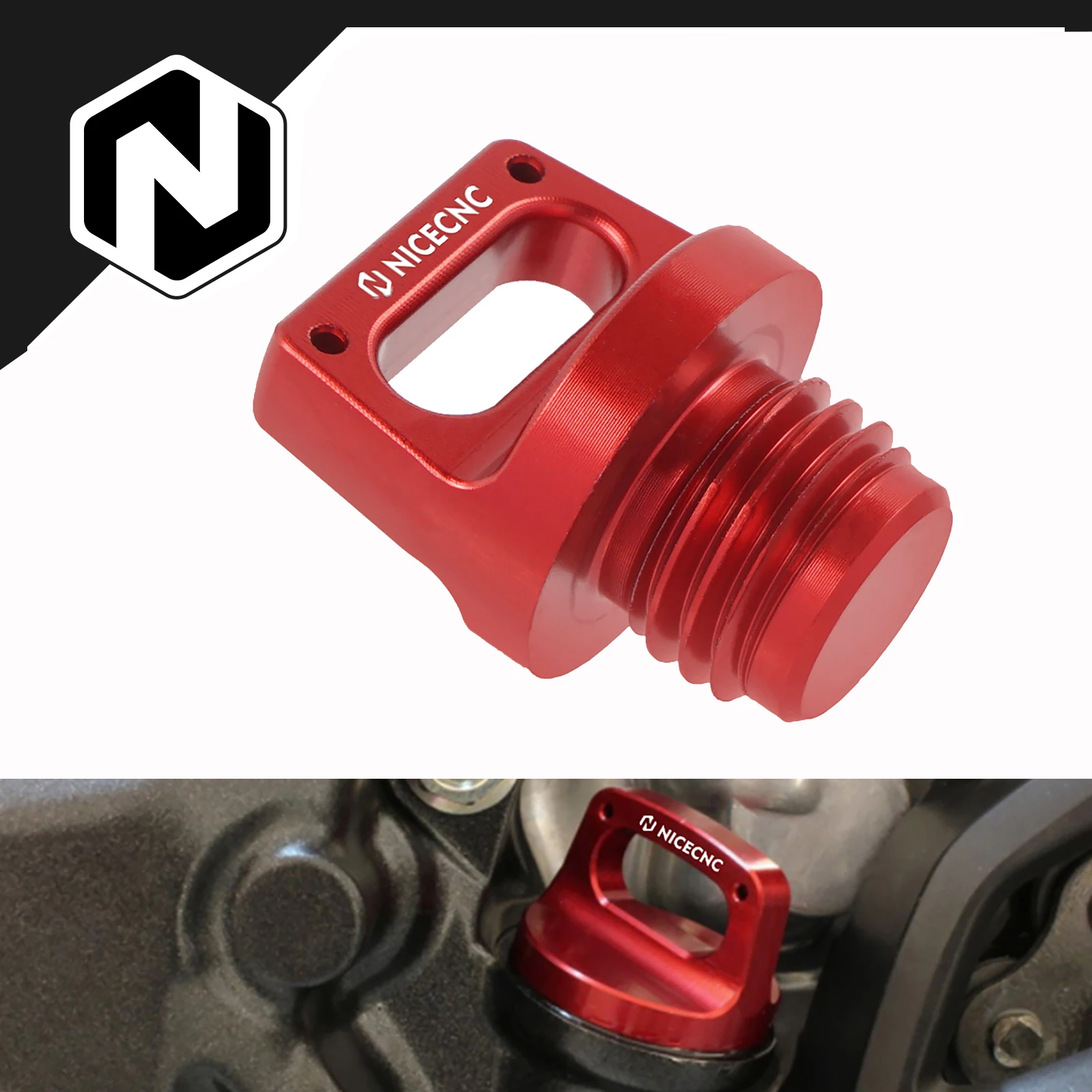 

NICECNC For Honda CRF250R 2018-2025 Oil Filler Cap Plug Cover CRF450R CRF450RX CRF450RWE 2021-2025 CRF250RX 2019-2025 CRF250RWE