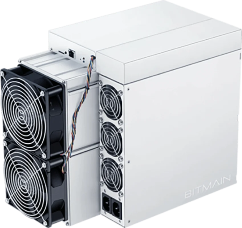 Modelo Antminer K7 de Bitmain mining, algoritmo Eaglesong con una tasa máxima de hashrate de 63,5 °/s para un consumo de energía de 3080W