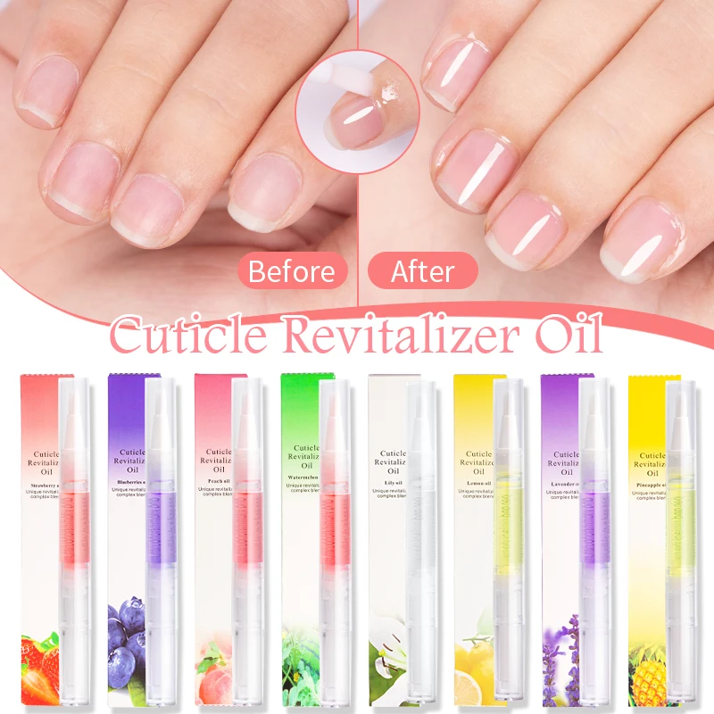 PUENTE Nail Nutrition Oil Pen 5ML Cuticle Revitalizer Oil Prevent Agnail Nail Treatment Nail Polish Nourish Skin 8 Smells