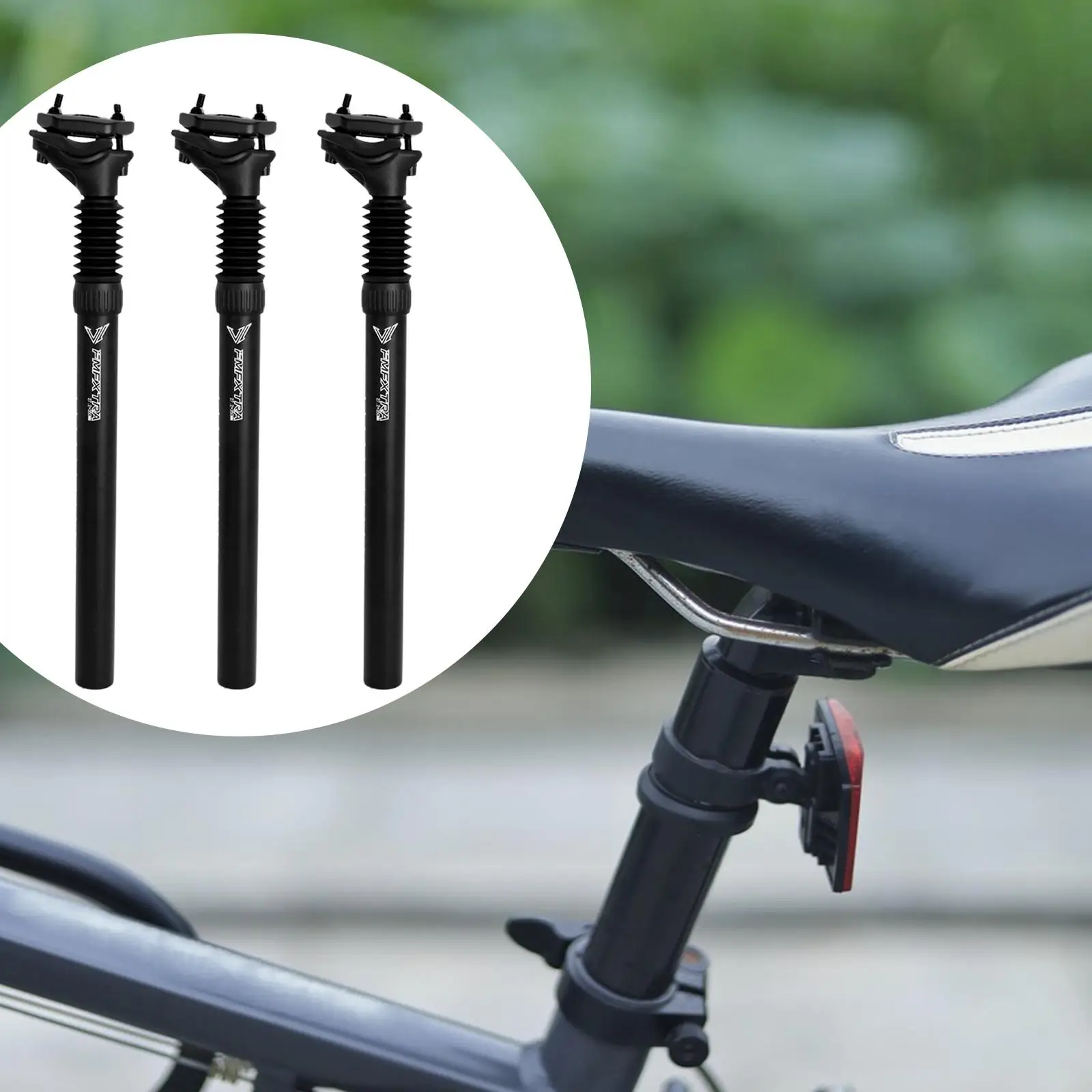 

Велосипедный подседельный штырь, сменный алюминиевый сплав, амортизирующий, простая установка, велосипедная подседельная трубка длиной 350 мм для горных велосипедов