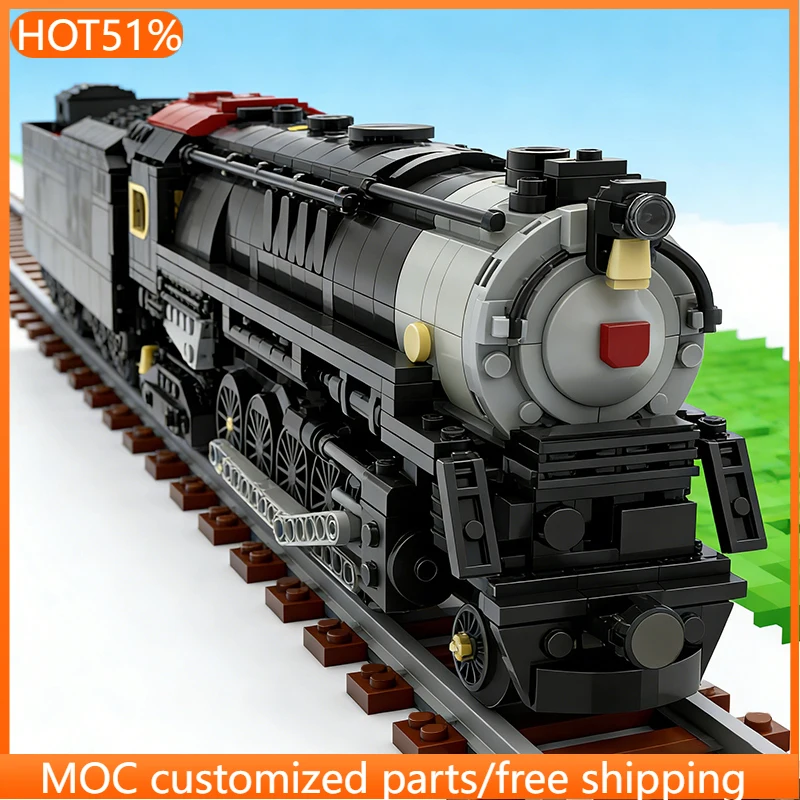 1380 pièces de blocs de construction modulaires personnalisables MOC Locomotive à vapeur de classe J1, jouet éducatif technologique DIY pour enfants, cadeau de Noël pour garçons