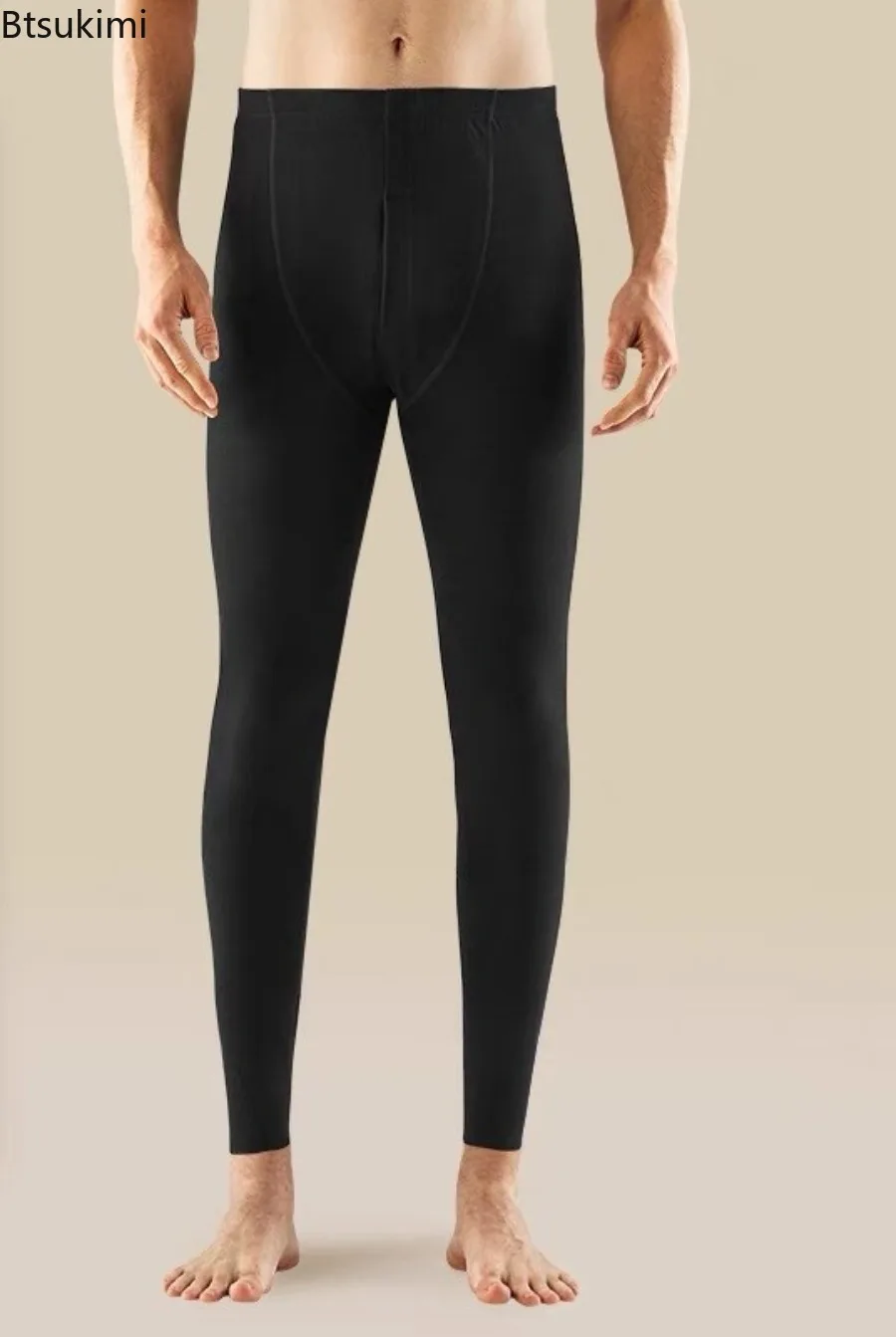 Autumn Winter Men Long Johns Solid Tights Cold-proof Warm Comfortable Underpants Men and Women Sleepwear Thermal Underwear Pants