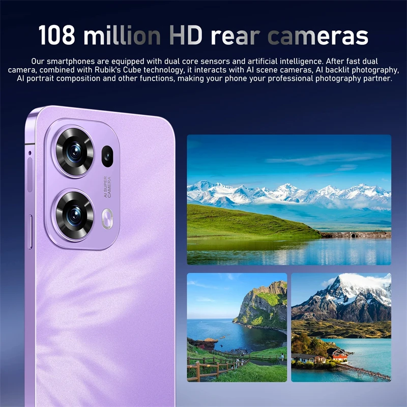 الإصدار العالمي Reno 13 Pro 5G ذكي أصلي أندرويد شاشة 7.3 بوصة عالية الوضوح كاميرا 108 ميجابكسل 7800 مللي أمبير بطاقة مزدوجة مزدوجة s