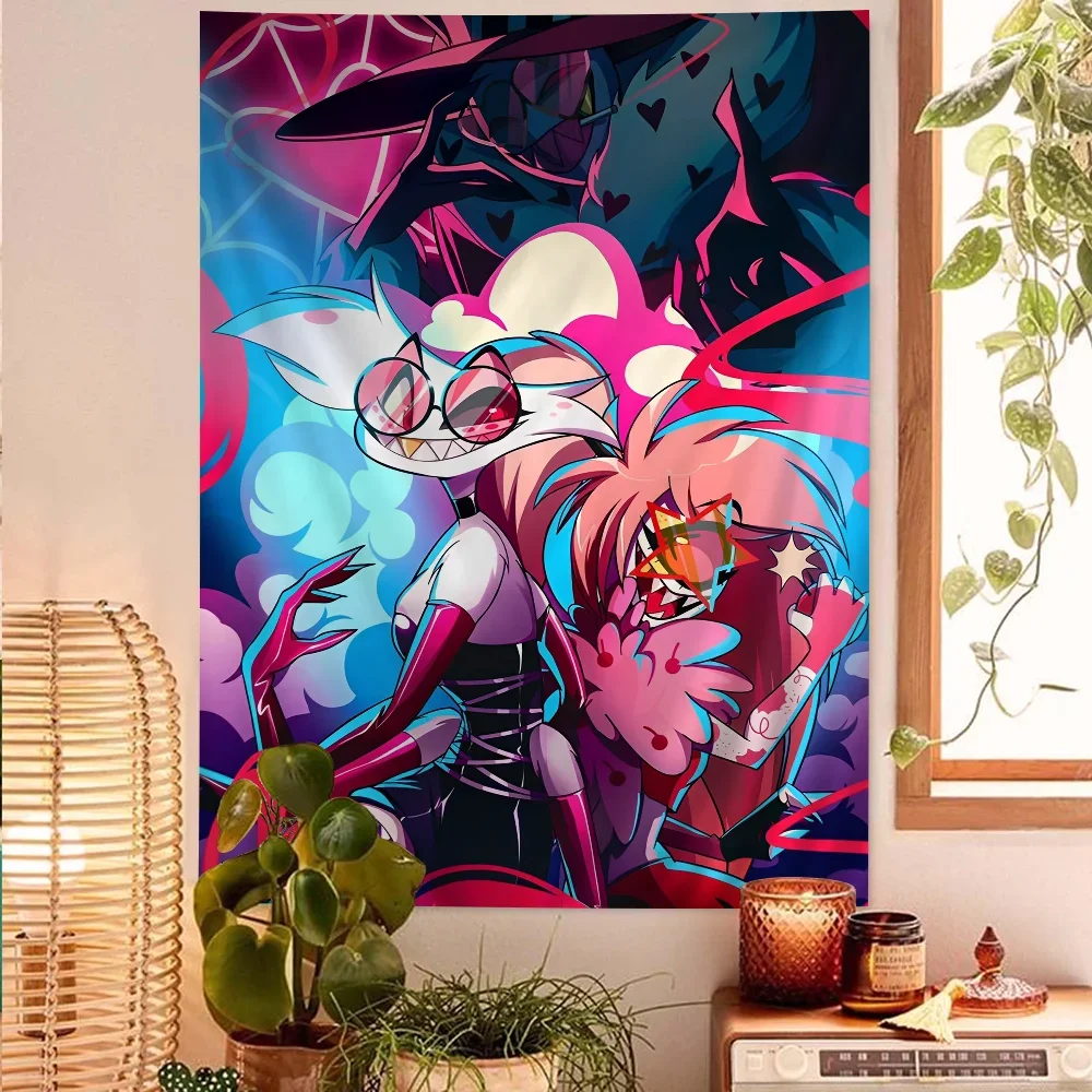 

Cartoon H-HazbinS H-Hotel Chart Tapestry Home Decoration hippie bohemian decoration divination Wall Hanging Home Decor