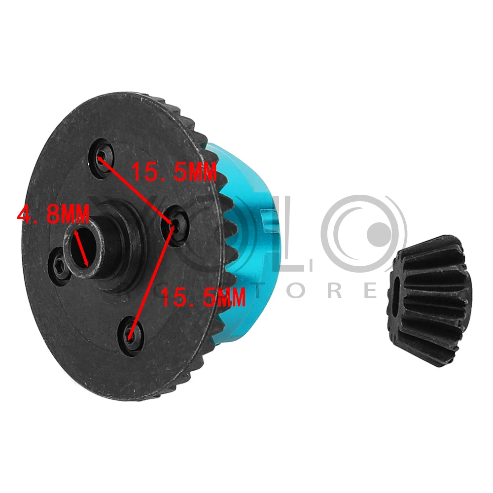 Aluminum Alloy Cover Metal Differential Mechanism with Gears For Tamiya TT02 TT-02 1/10 RC Car Upgrades Parts Spare Parts