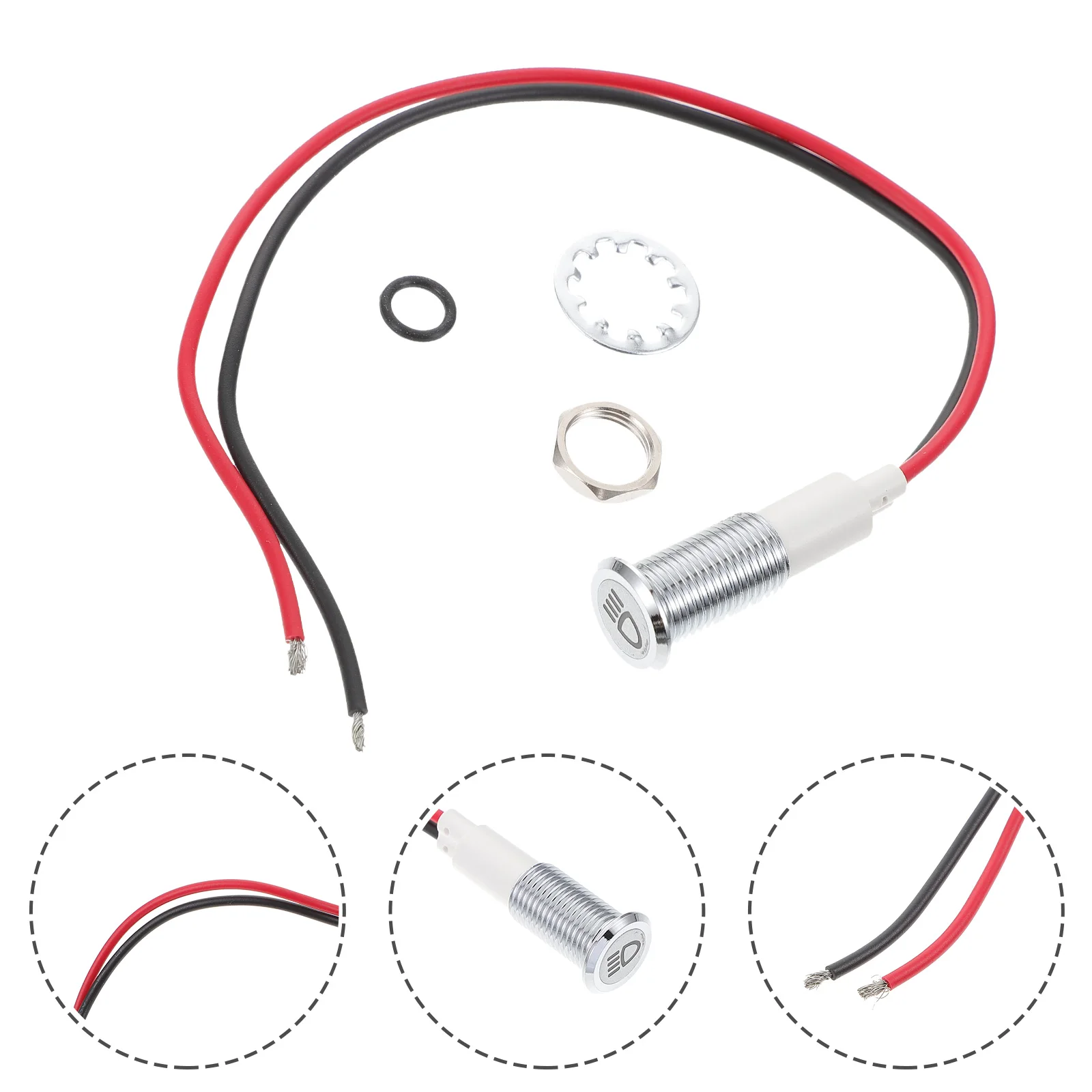 

Wireless Waterproof LED Indicator Light Lamp with Wire for Car Truck Ship Energy Saving Light Directional