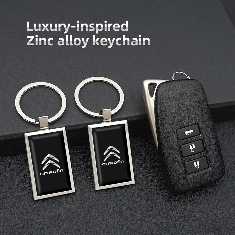 1Pcs Zink-legierung Auto Schlüsselring Auto Logo Schlüsselbund Anhänger Dekoration Für Citroen C1 DS3 C2 C3 Vts C4 Saxo C4L C5 c6 C8 Xsara C3-XR