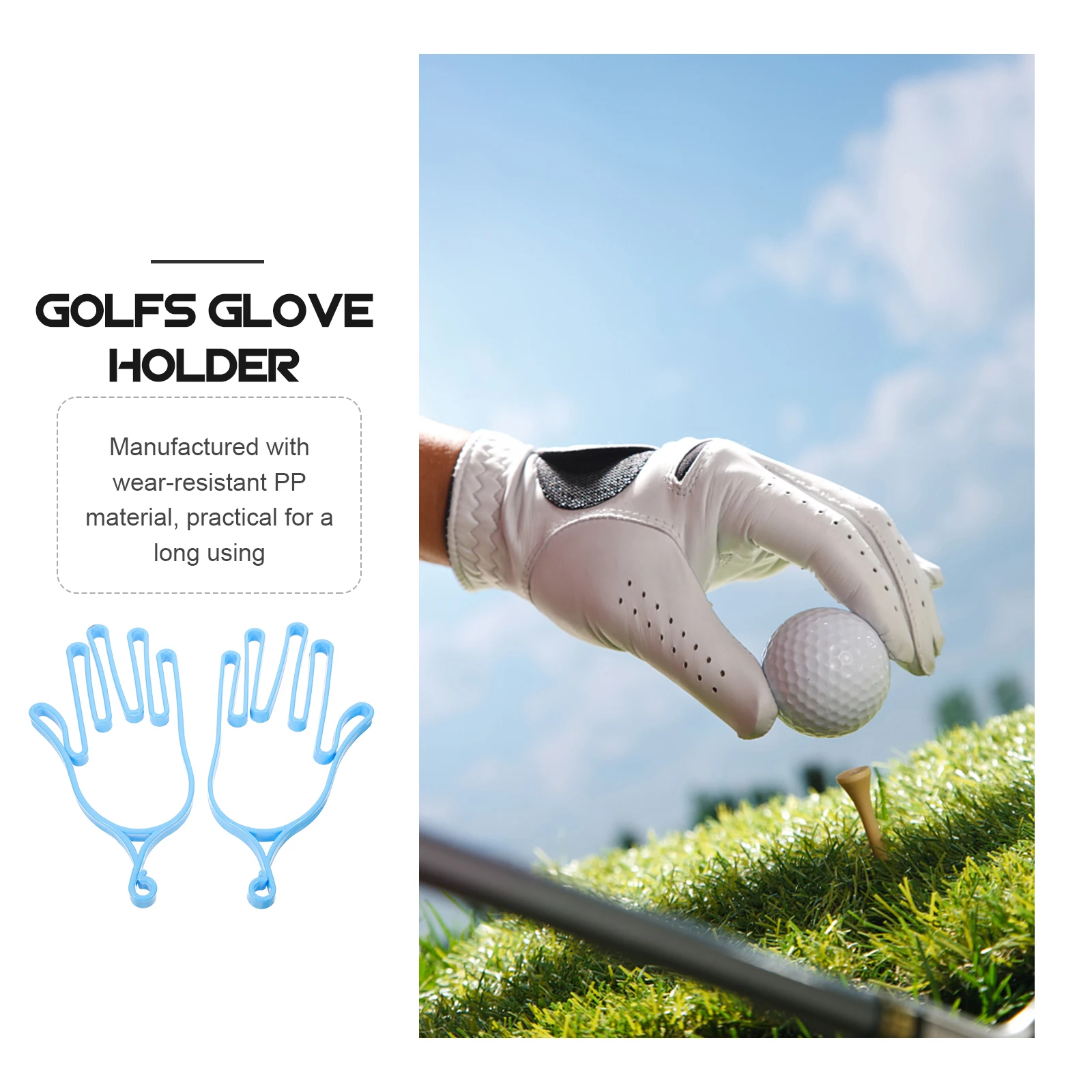 

2 Pcs Golf Glove Holder Gloves Drying Frame Golfs Rack Hand Shape Racks Accessories Hanging Support Holders