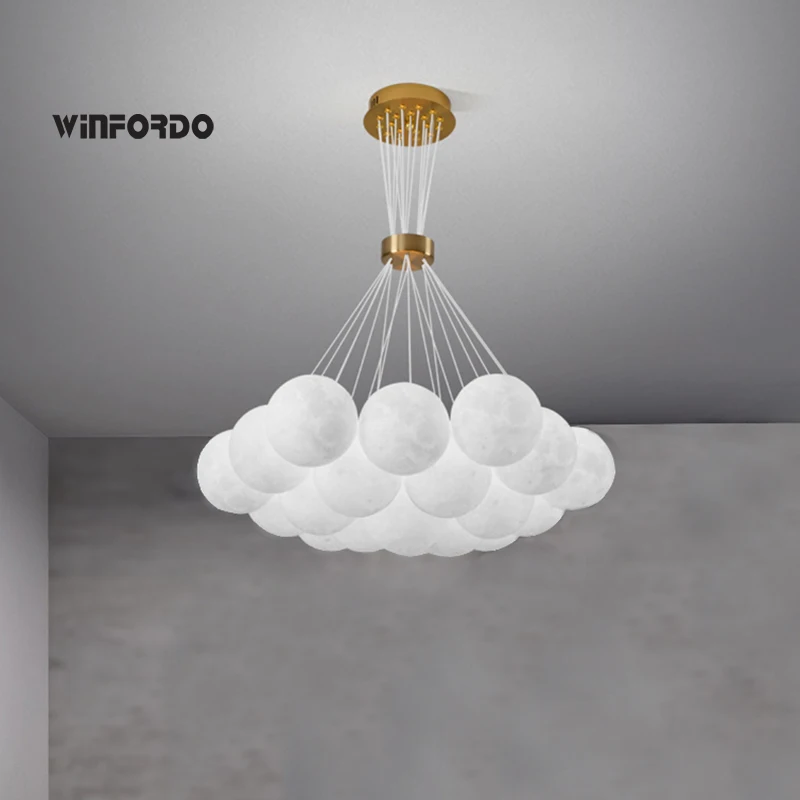 3D Printed LED Pendant Light For Living room Chandelier Light Fixtures Winfordo Lighting 110V/220V