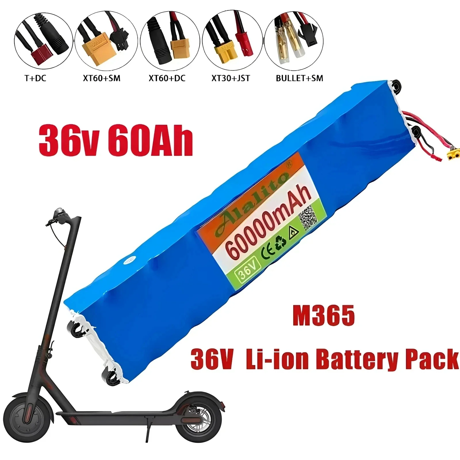 

100% 36V 60Ah Scooter Battery Pack for Xiaomi Mijia M365 36V 60000mAh Battery pack Electric Scooter BMS Board for Xiaomi M365