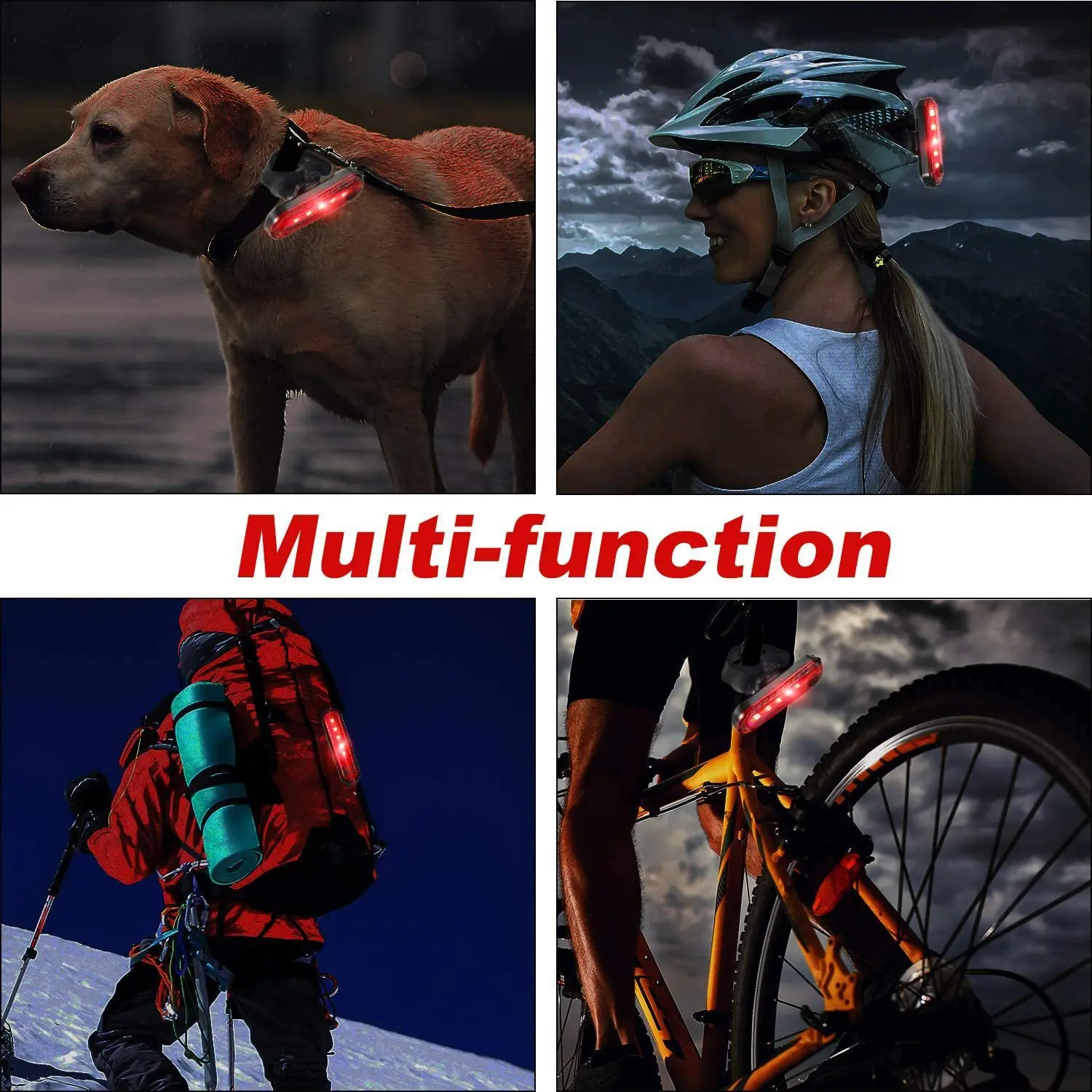 Bike Taillights USB Rechargeable Rear Lamp Ultra Bright Tail Light 220mAh LED Waterproof Riding Warning Red Bicycle Light