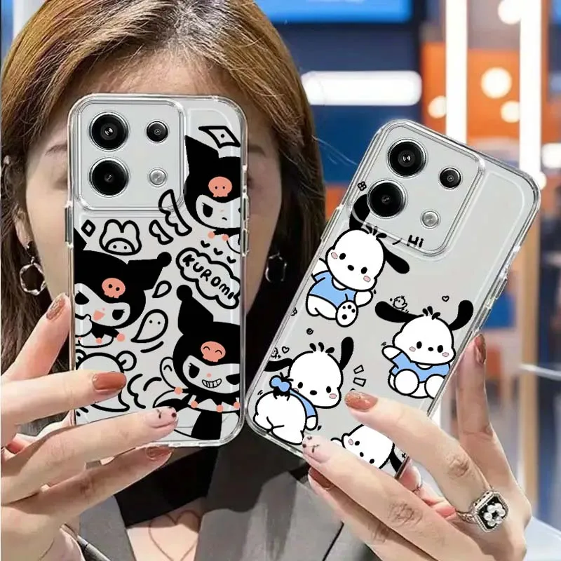 

Cute Blue Pochacco Pattern Phone Case For Redmi Note 15 14 13 12 12R 11E Pro Plus Turbo 4G 5G Space Shell