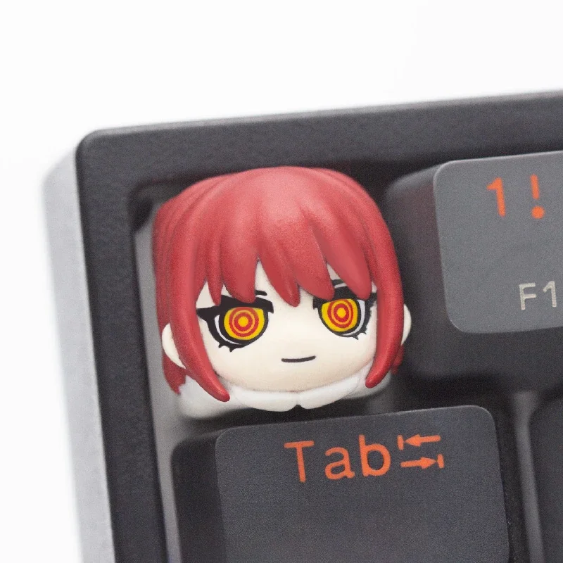 Imagem -06 - Anime Keycaps Makima Resina Chave Bonés Teclado Mecânico Personalizado Artesanal Keycap Acessórios de Jogos Presentes Coreano Keycaps