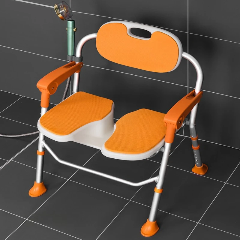 Non-slip elderly Bath chair Foldable safety Unique design Stool chair portable taboret składany przenośny Bathroom furniture