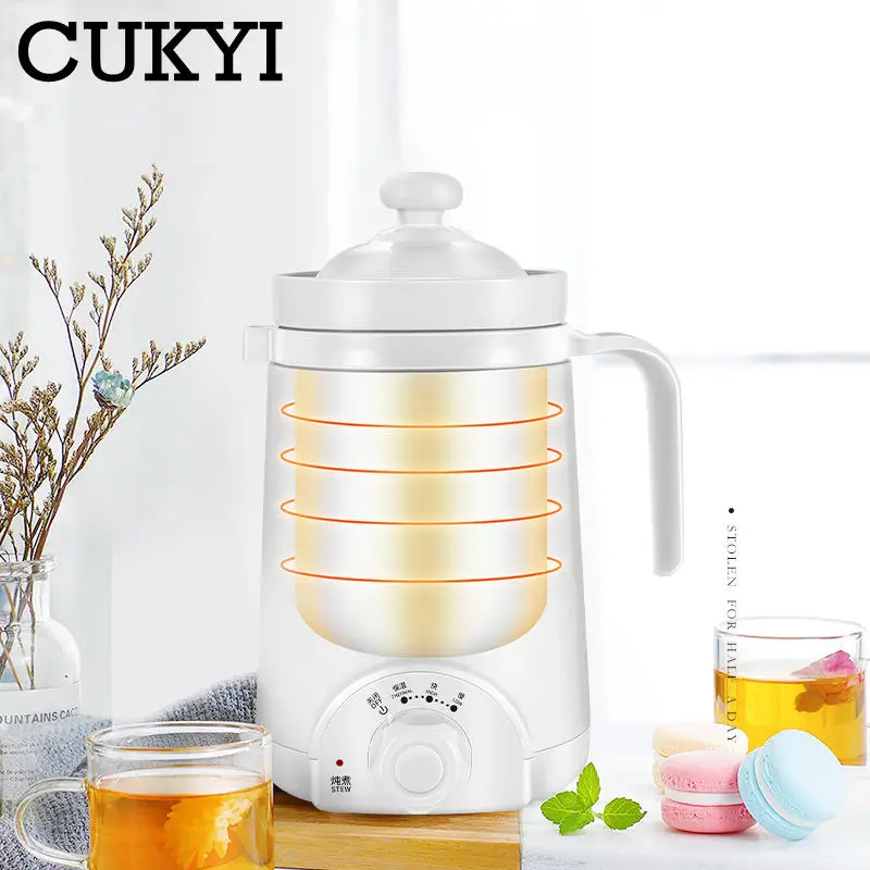 0.5L przenośny kubek ceramiczny Wellness termiczny czajnik elektryczny powolny garnek kubek zdrowia utrzymać ciepło ptasie gniazdo zupa deserowa