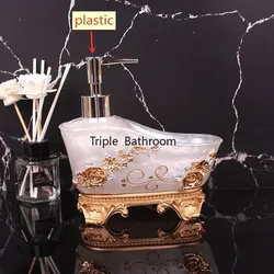 European Liquid Soap Bottle Resin Bathtub Shape Bathroom Sanitizer Bottles Shampoo Shower Gel Wristband Dispenser Accessories