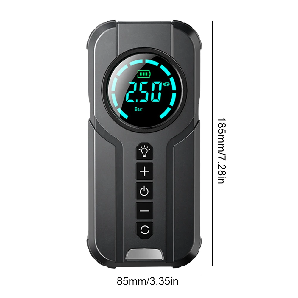 

Electric Air Pump Inflator 12V 100W Rechargeable Air Pump LCD Display Digital Cordless Car Tyre Inflator Wireless Air Compressor
