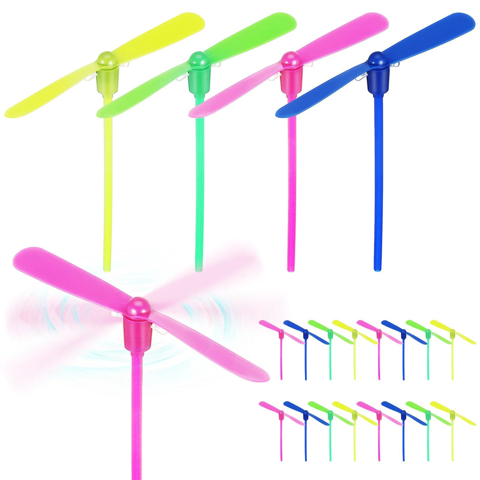 

24Pcs LED Bamboo Dragonfly Party Favor Outdoor Flying Swirling Propeller Kids Interactive Party Favors Children