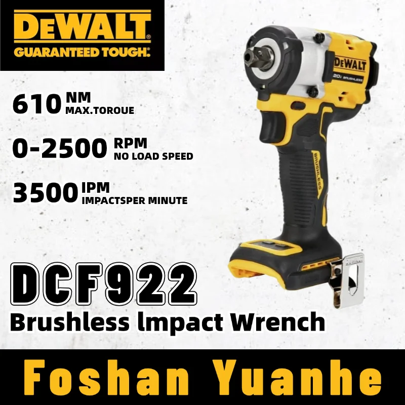 

DEWALT DCF922 1/2in Brushless Cordless Impact Wrench With Detent Pin Anvil 20V Lithium Power Tools 3550IPM 406NM Body Only