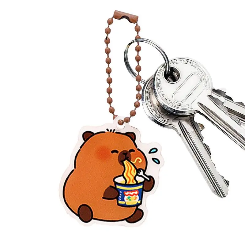 Cute Capybara Keychain Animals Dolls Pendant Cute Keychain Backpack Decoration Multifunctional For Backpacks Home Decoration