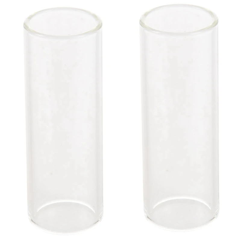 2X Guitar Glass Slippery Stick Glass Slide Transparent