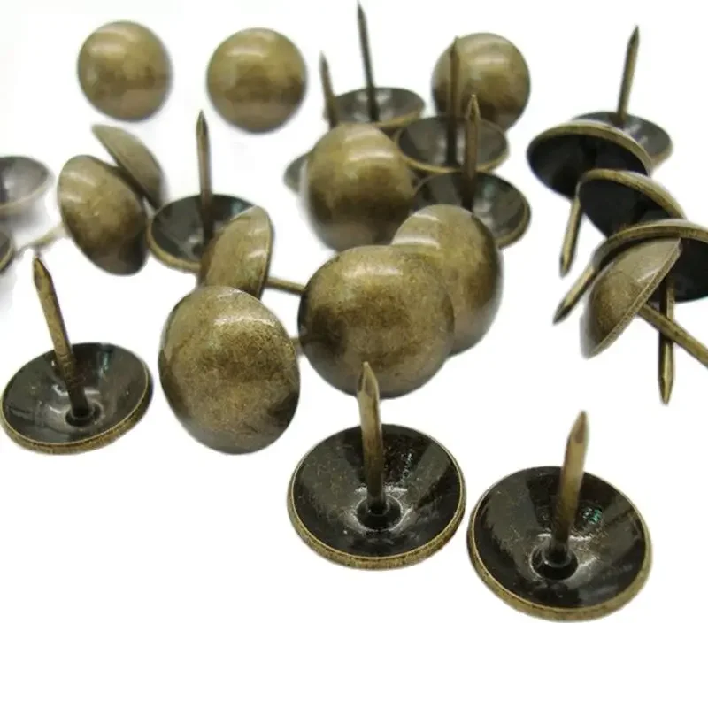 50Pcs/lot Thumbtack Wine Case Box Sofa Decorative Tack Stud Pushpin Doornail Hardware Antique Bronze Upholstery Thicken Nail