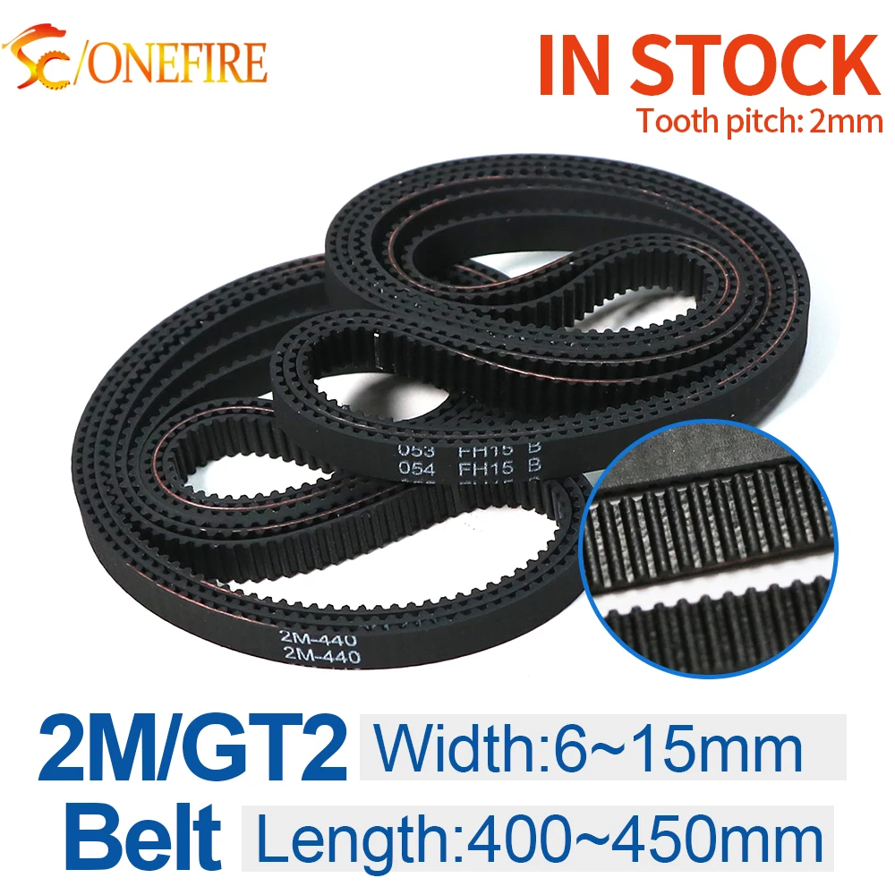 

2M GT2 Closed Loop Timing Belt Rubber 2GT-400 406 410 420 428 430 440 444 448 450mm for FDM/SLA Industrial automation
