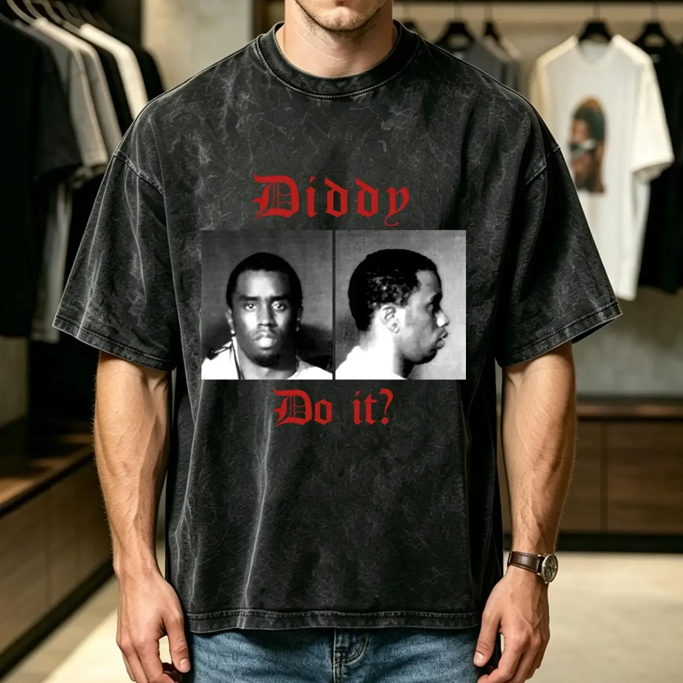 washed T Shirt Diddy do it Sean Combs Fan Puff Daddy Funny long or short sleeves vintage Washed Stylish designer clothes