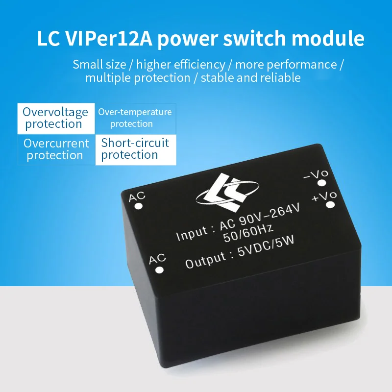 AC-DC Isolation Power Switch 220V to 5V 5W Smart Home VIPer12A Step-down Module