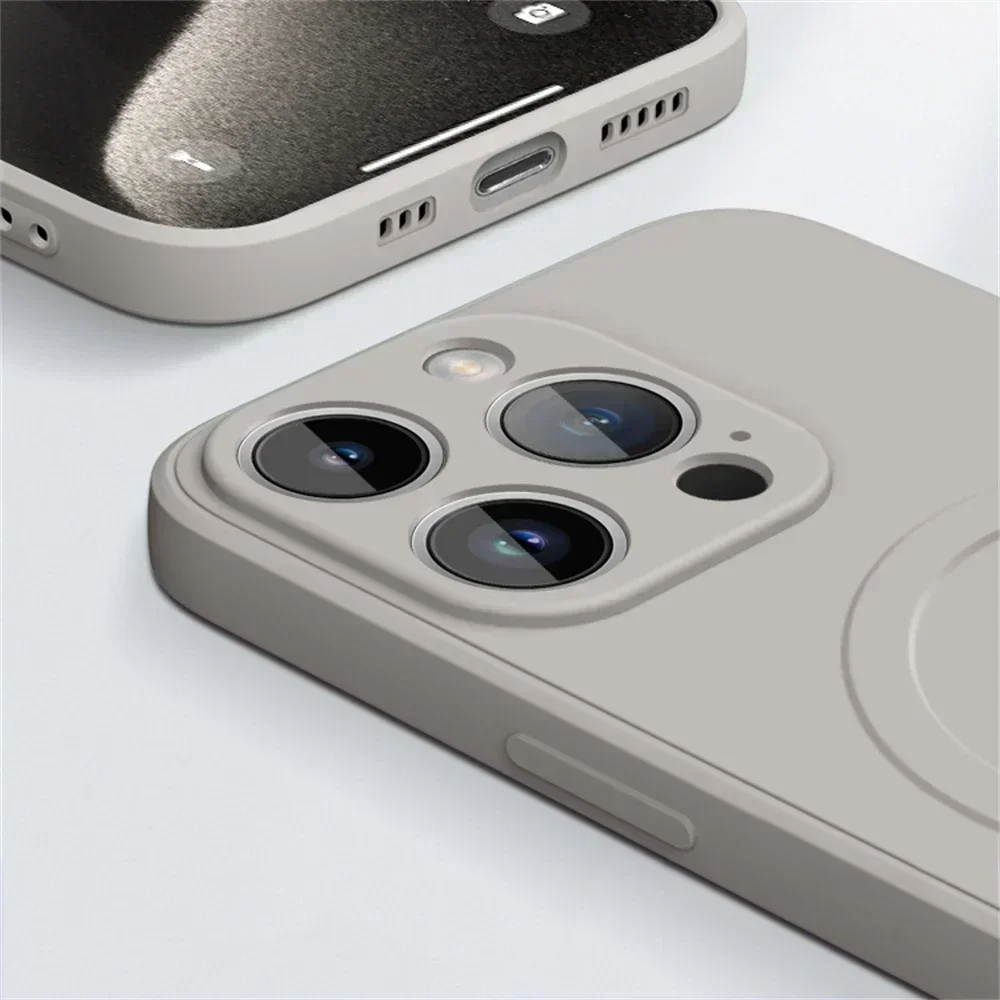 الفاخرة الأصلي السائل غطاء من السيليكون آيفون 17 16 15 14 13 12 11 برو ماكس 13 البسيطة للصدمات غطاء الوفير الملحقات