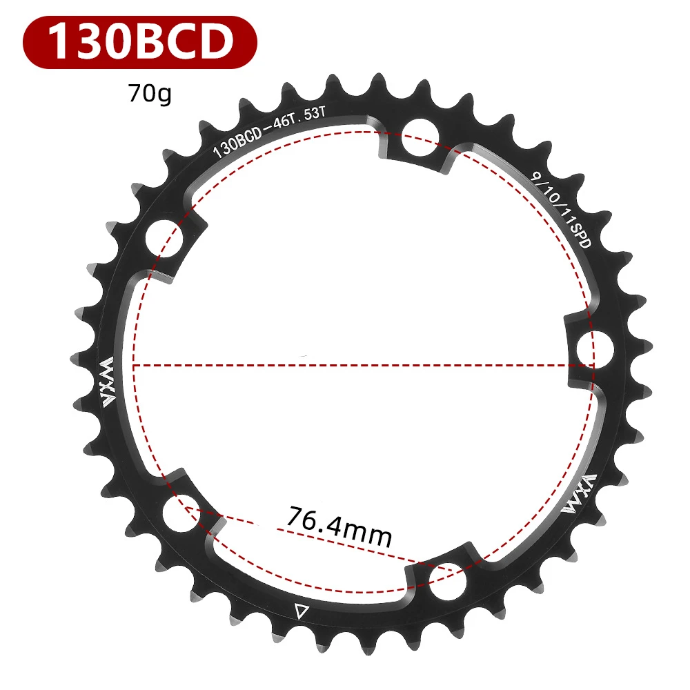 VXM Variable Speed 110BCD&130BCD Double Chain Crank Set Highway Bicycle, 34T-50T 36T-52T 39T-53T 42T-55T-46T-56T sprocket Bike