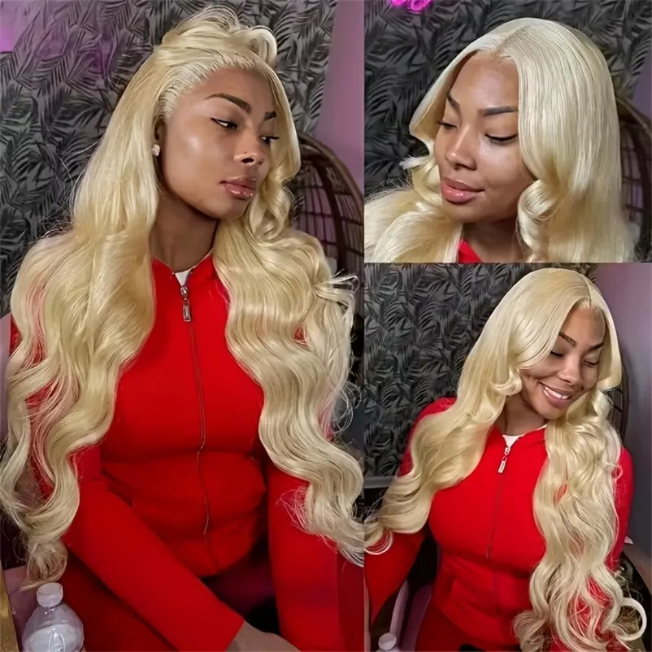 Blonde 613 Hd Lace Frontal Wig Body Wave Human Hair Wigs 13X6 Lace Front Wig 230 Density Original Brazilian Wigs Preplucked 34In