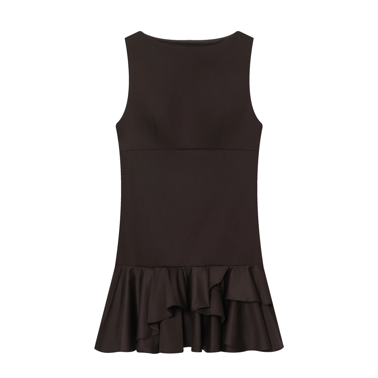 2023 herbst Neue Produkt frauen Süße und Modische Pendler Ein Kragen Gestapelt Dekoration Ärmelloses Kleid