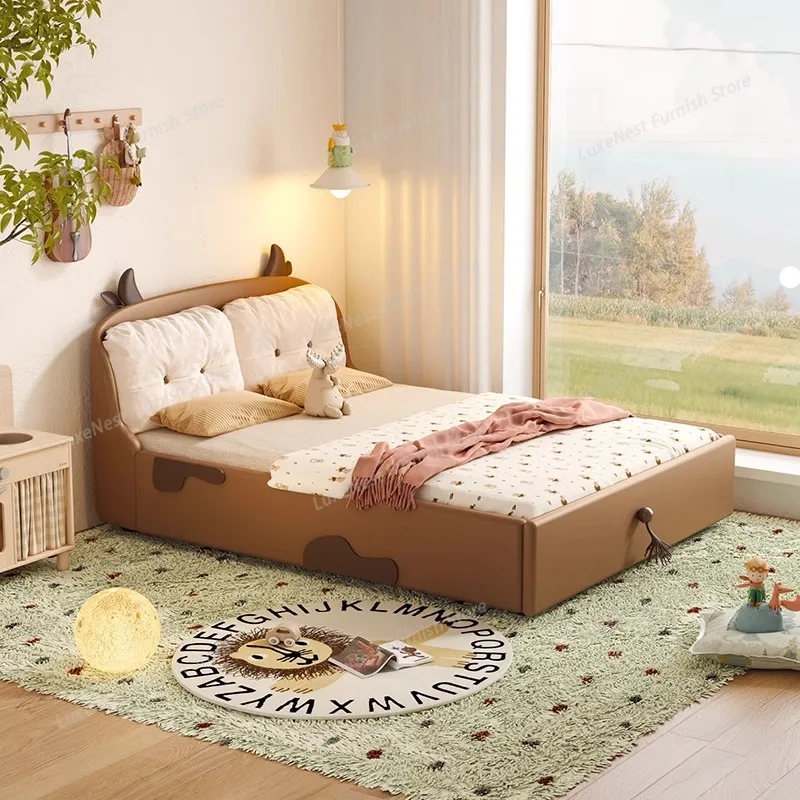

Storage Princess Modern Childrens Bed Animal Shape Nordic Loft Princess Bed Kids Villa Elderly Princess Muebles Unique Furniture