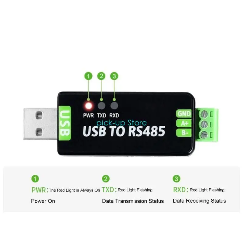 Waveshare USB RS485 シリアルコンバータ RS485 通信モジュール 300-921600Bps 内蔵 ESD 保護回路リセット可能