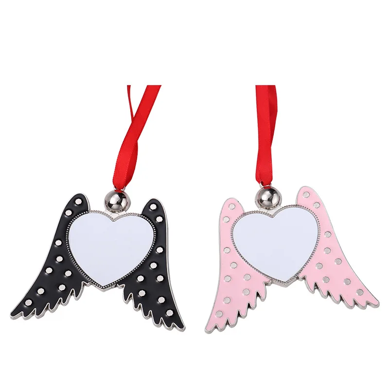 Free Shipping 10 Pcs/Lot Angel Wing/Pet/Bell Sublimation Blanks Christmas Ornaments For Christmas Decoration