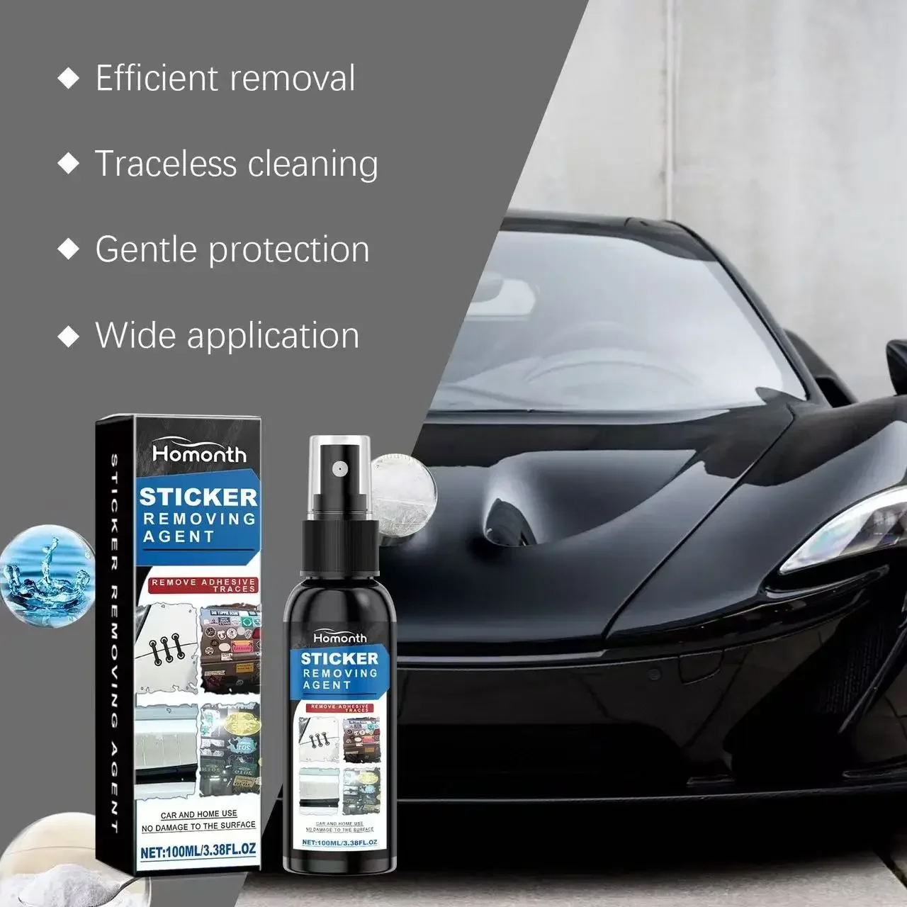 

All Purpose adhesive glue remover Sticky Residue Remover Spray Auto Car Sticker Car Glass Label Cleaner Adhesive Glue Spray