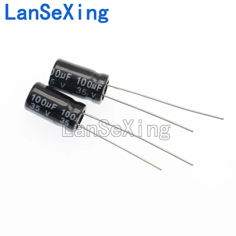 35V100UF electrolytic capacitor with a volume of 6 * 12mm, directly inserted into 100 microf 35V 100uf 35V