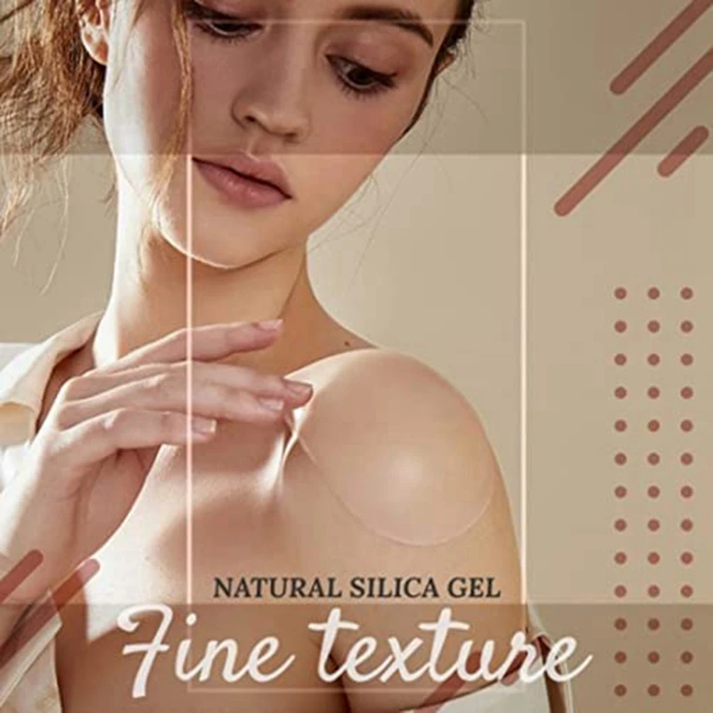 Hombreras de silicona para ropa de mujer, almohadillas de realce de hombro antideslizantes, reutilizables, potenciador Invisible, 2 pares