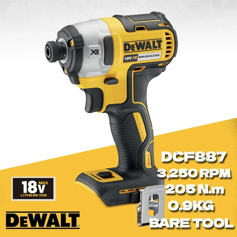 

DEWALT DCF887N Impact Driver 18V Lithium-ion 1/4 inches Cordless Drill Electric Screwdriver Brushless Motor Power Tool DCF887