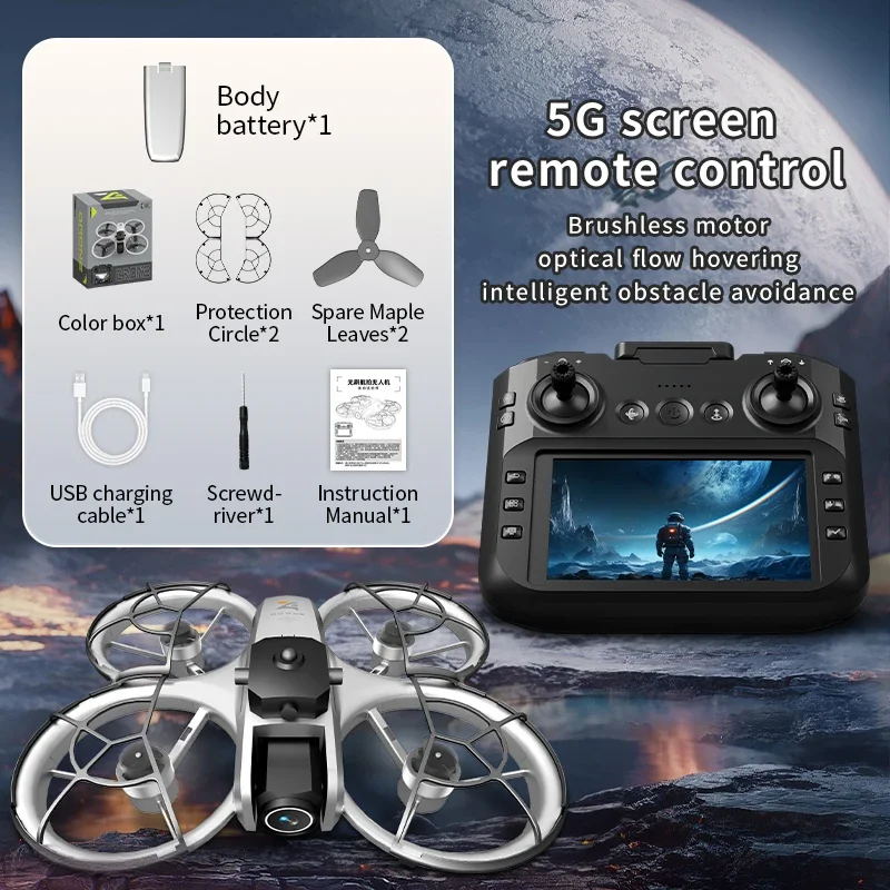 

Профессиональный мини-RC дрон 4K WIFI FPV HD аэрофотосъемка бесщеточный двигатель оптический поток позиционирование двойная камера игрушка-квадрокоптер