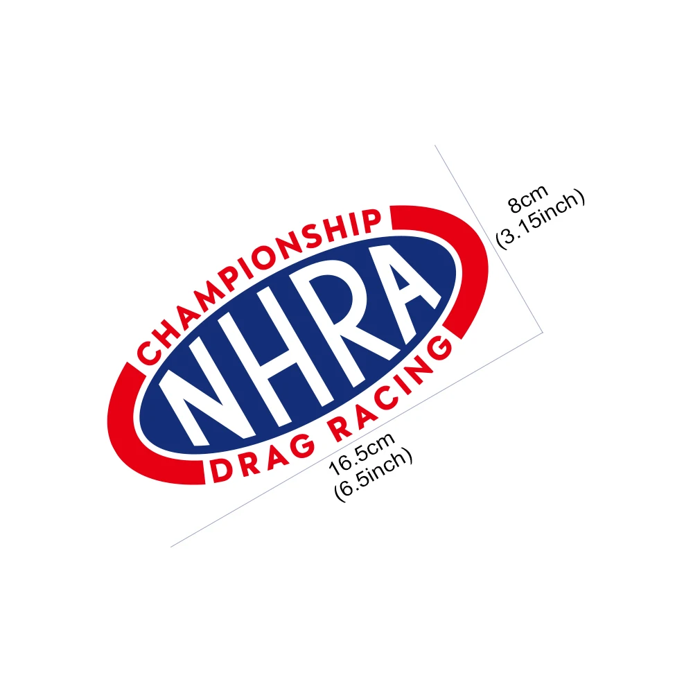 16.5x8 سنتيمتر NHRA سحب سباق السيارات ملصق للسيارات الجسم ويندوز دراجة نارية محمول الجدران الفينيل التصميم الشارات ضبط السيارات اكسسوارات