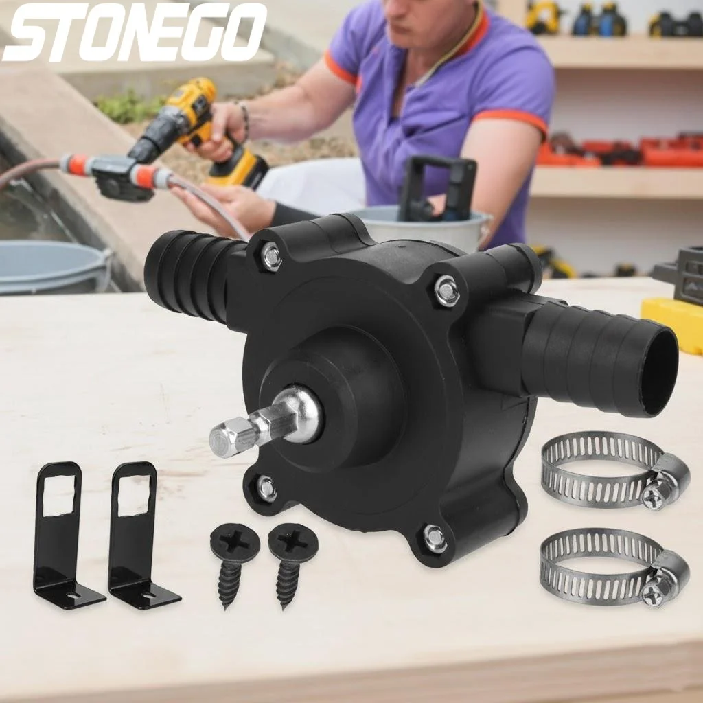 Portable Electric Drill Mini Pump Self Priming Water Oil Transfer Pump for Home Garden Outdoor Use